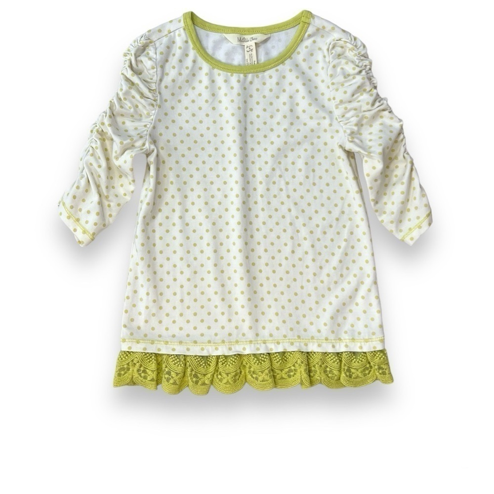 Matilda Jane Rehearsal Time Tee Top Girls Size 4 NWT Make Believe Polka Dot‎ New